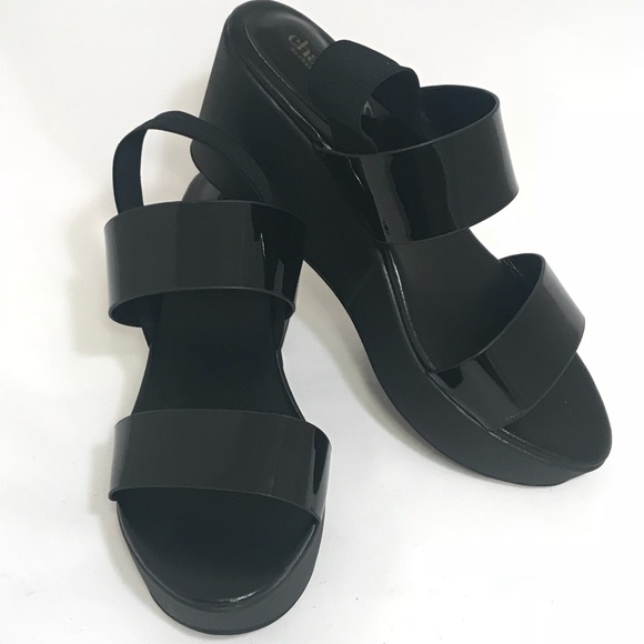 New Charles by Charles David black platform wedge - Picture 3 of 6